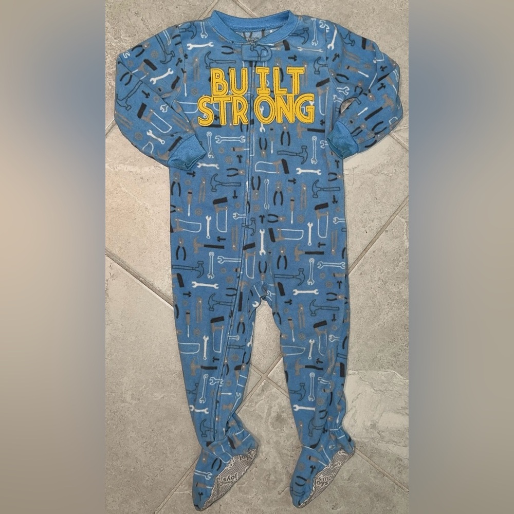 Simple joys by Carter’s size 2T “Built Strong” Blue Kids One Piece